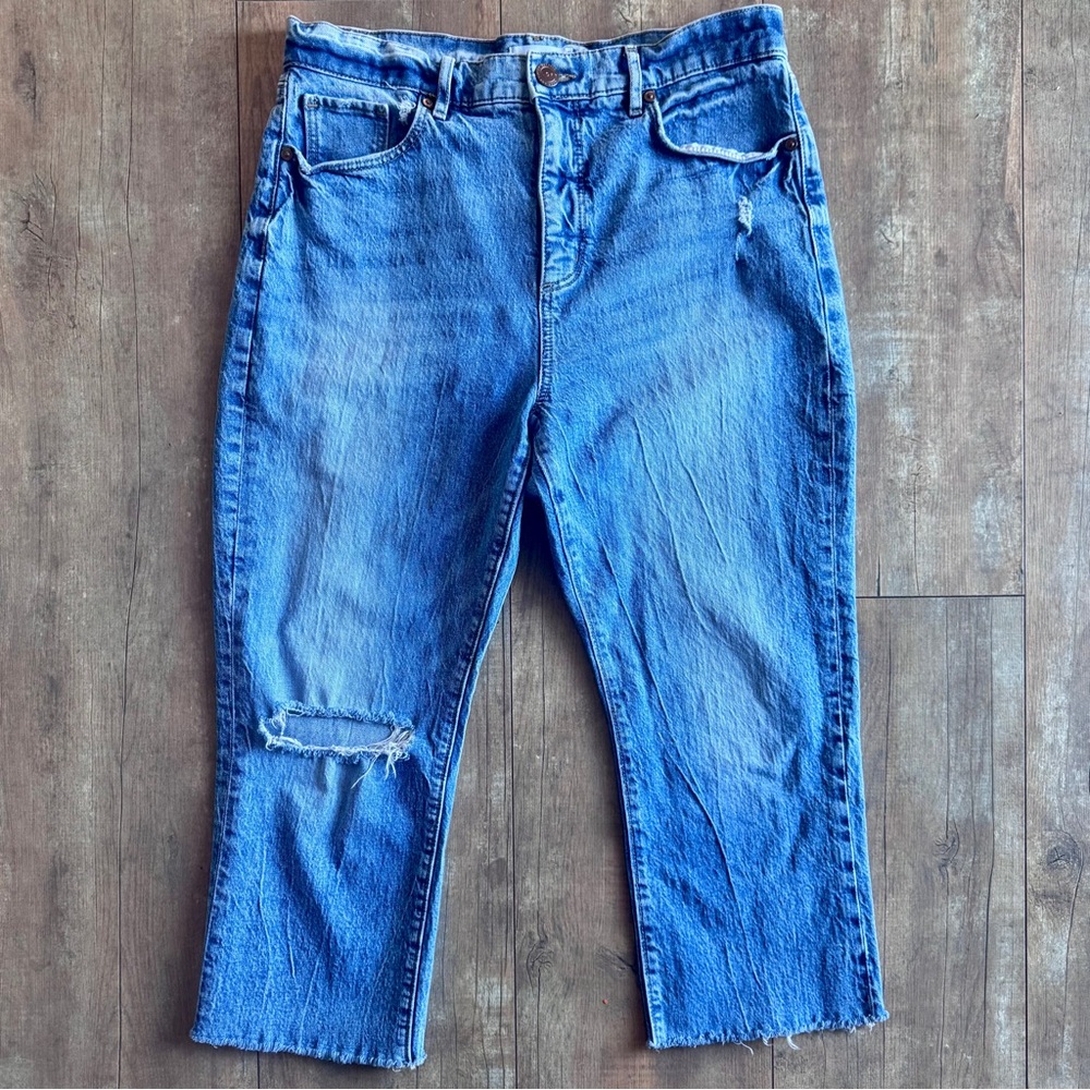 LOFT Blue Cropped Ankle Jeans
